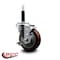 Service Caster 4'' Maroon Poly Swivel 3/4'' Expanding Stem Caster with Brake SCC-EX20S414-PPUB-MRN-TLB-34 - alternate 4